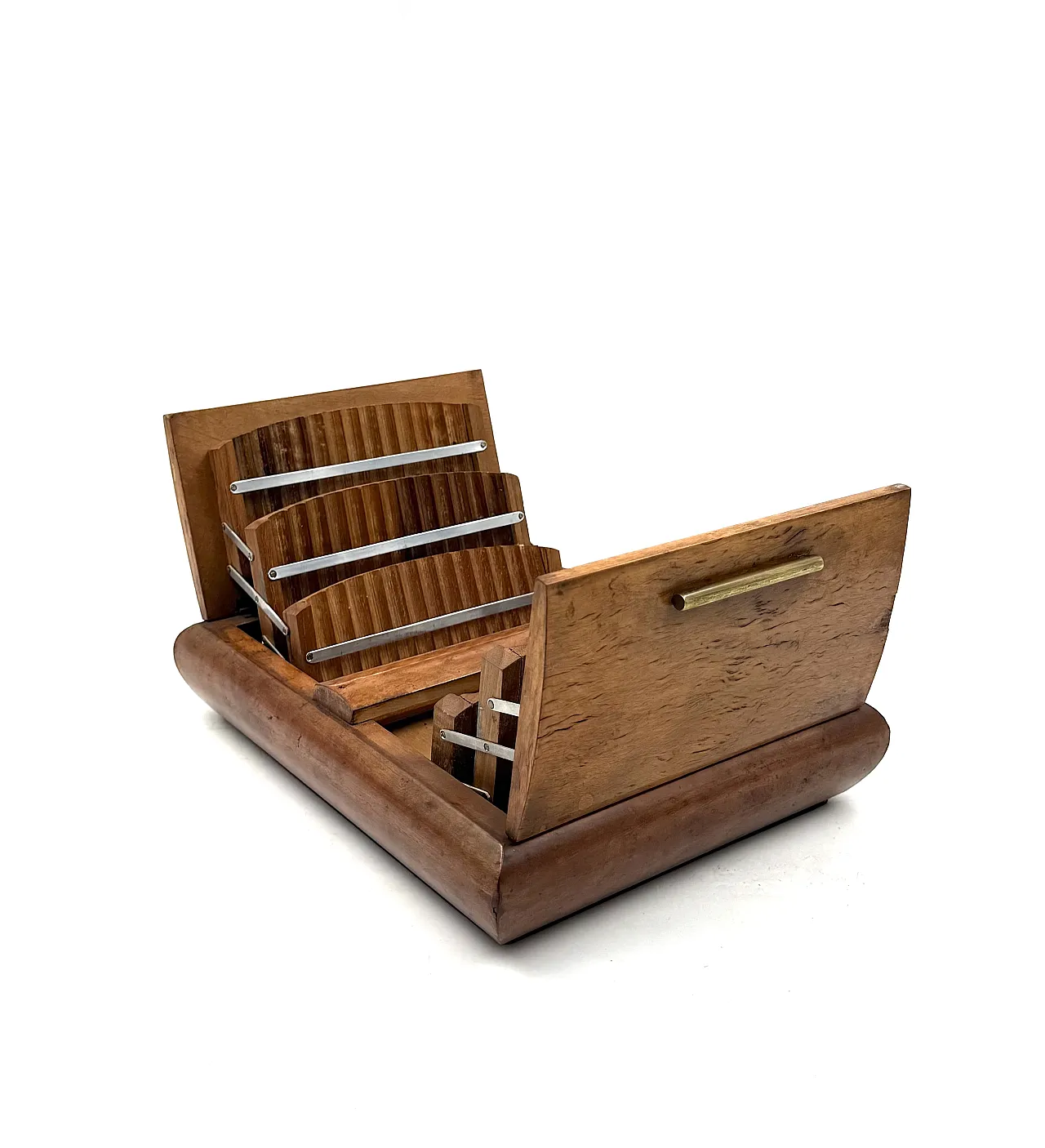 Art Deco wooden cigarette case, 1940s 12