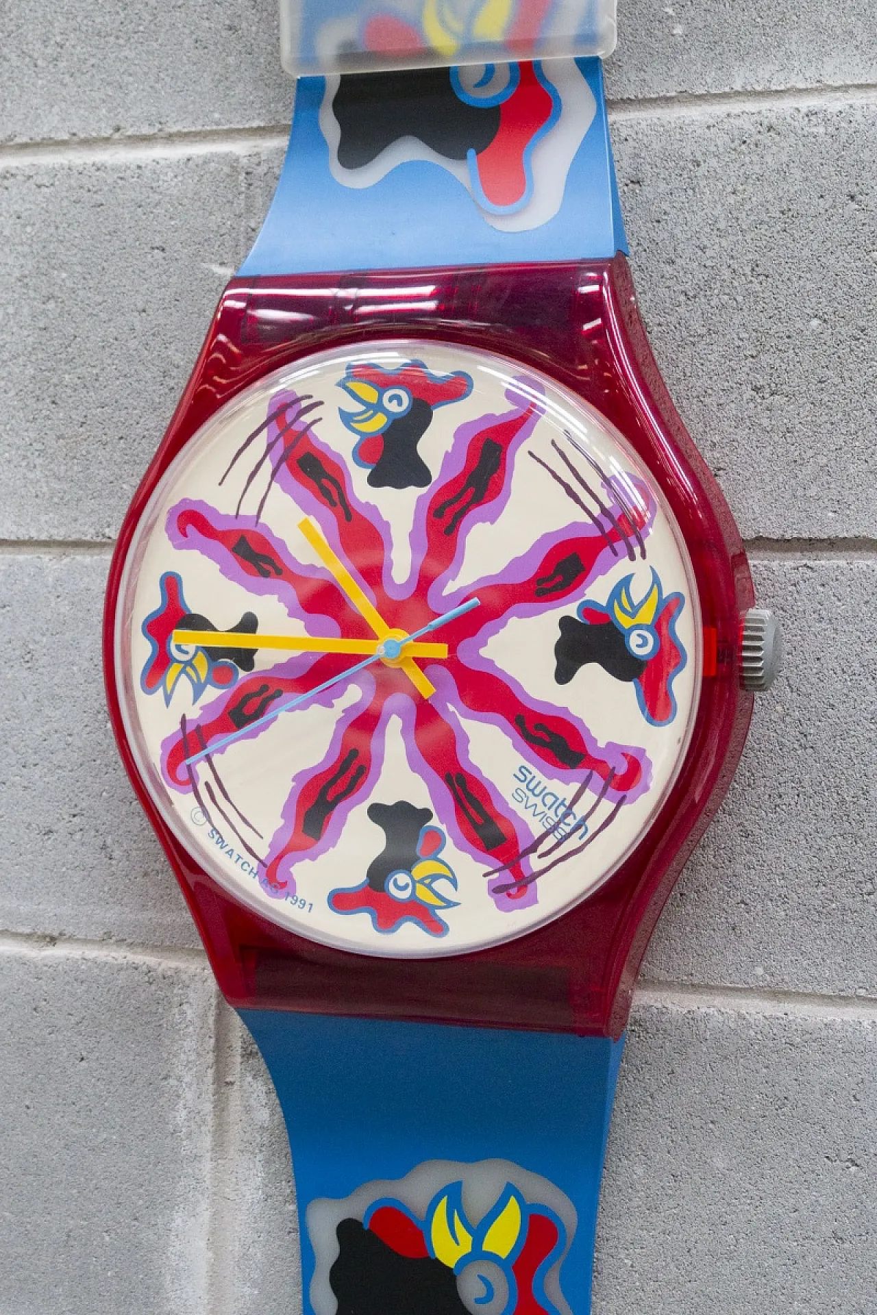 ＭＡＸＩ　ＳＷＡＴＣＨ　CHICCHIRICHI  チッチリッチ　レア新品 Swatch Maxi Chicchirichi, Wall clock 1991 | intOndo