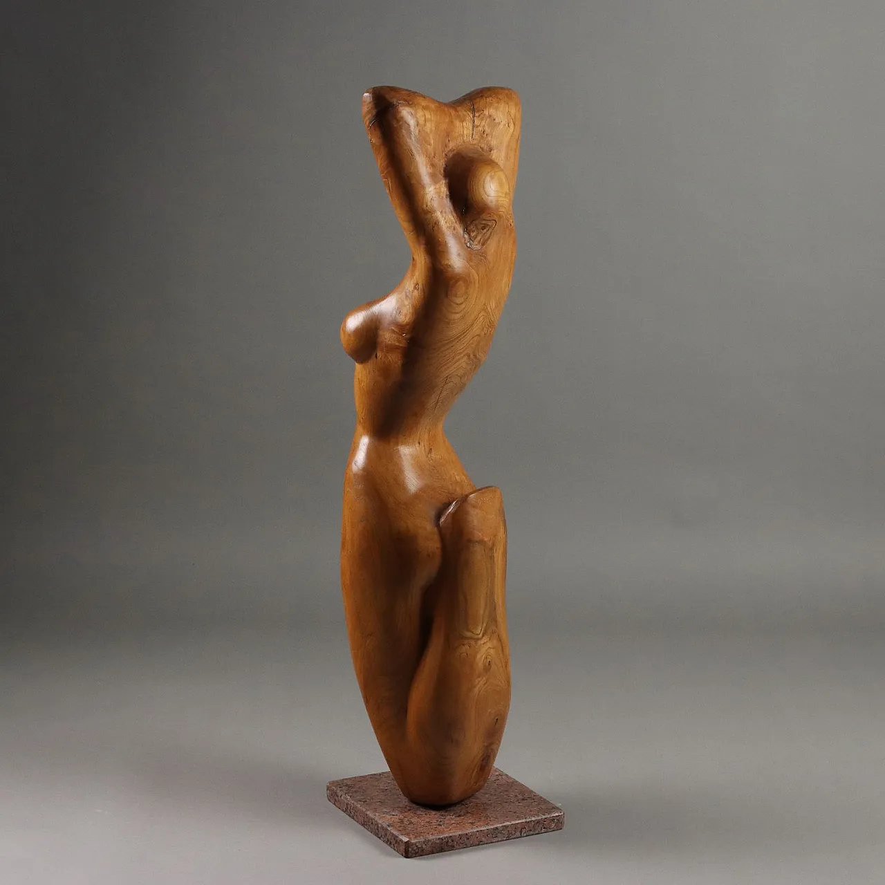 Female Nude, Wooden Sculpture by Francisco Orozco, 20th century 6
