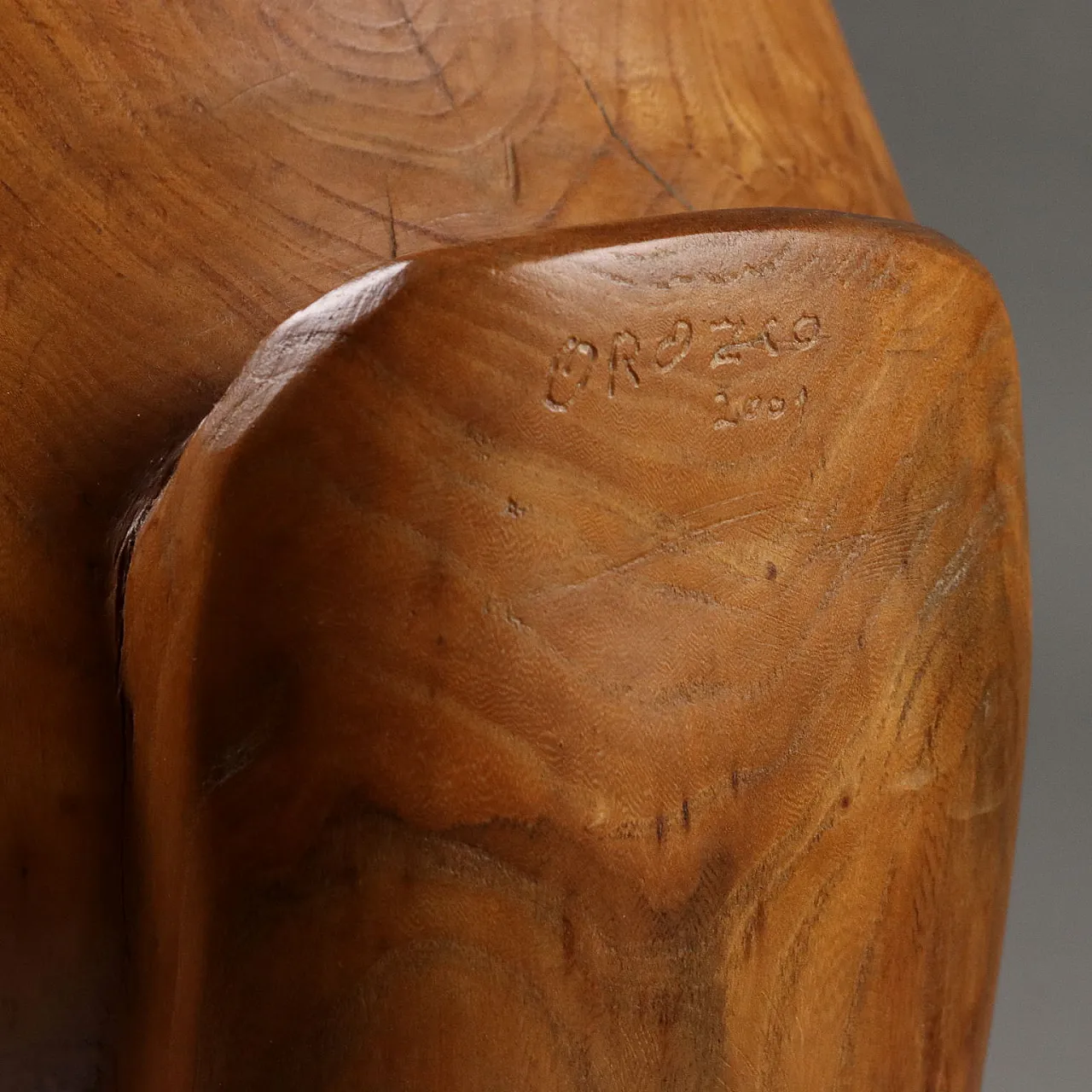 Female Nude, Wooden Sculpture by Francisco Orozco, 20th century 8