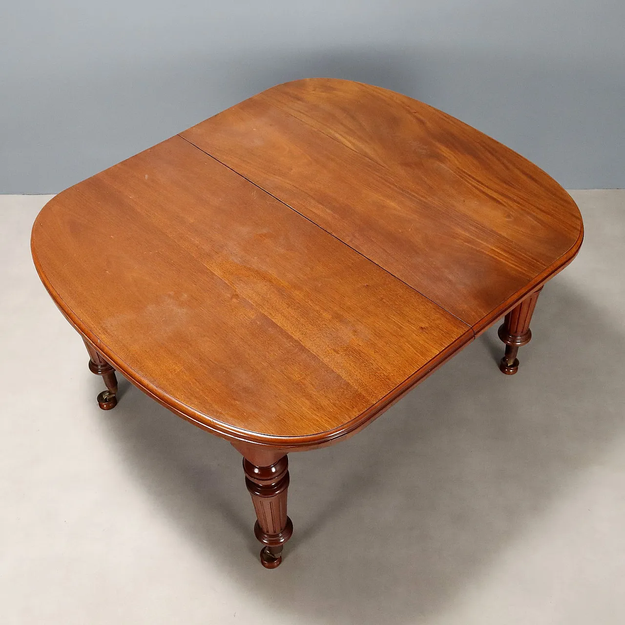 Extendable table in mahogany and brass, 19th century 7