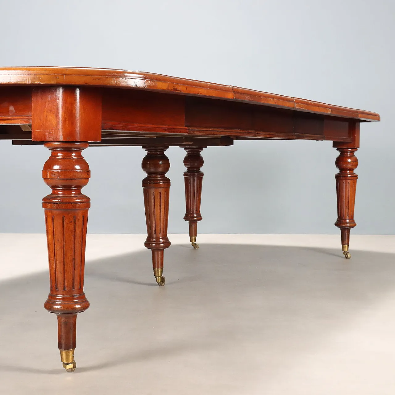 Extendable table in mahogany and brass, 19th century 10