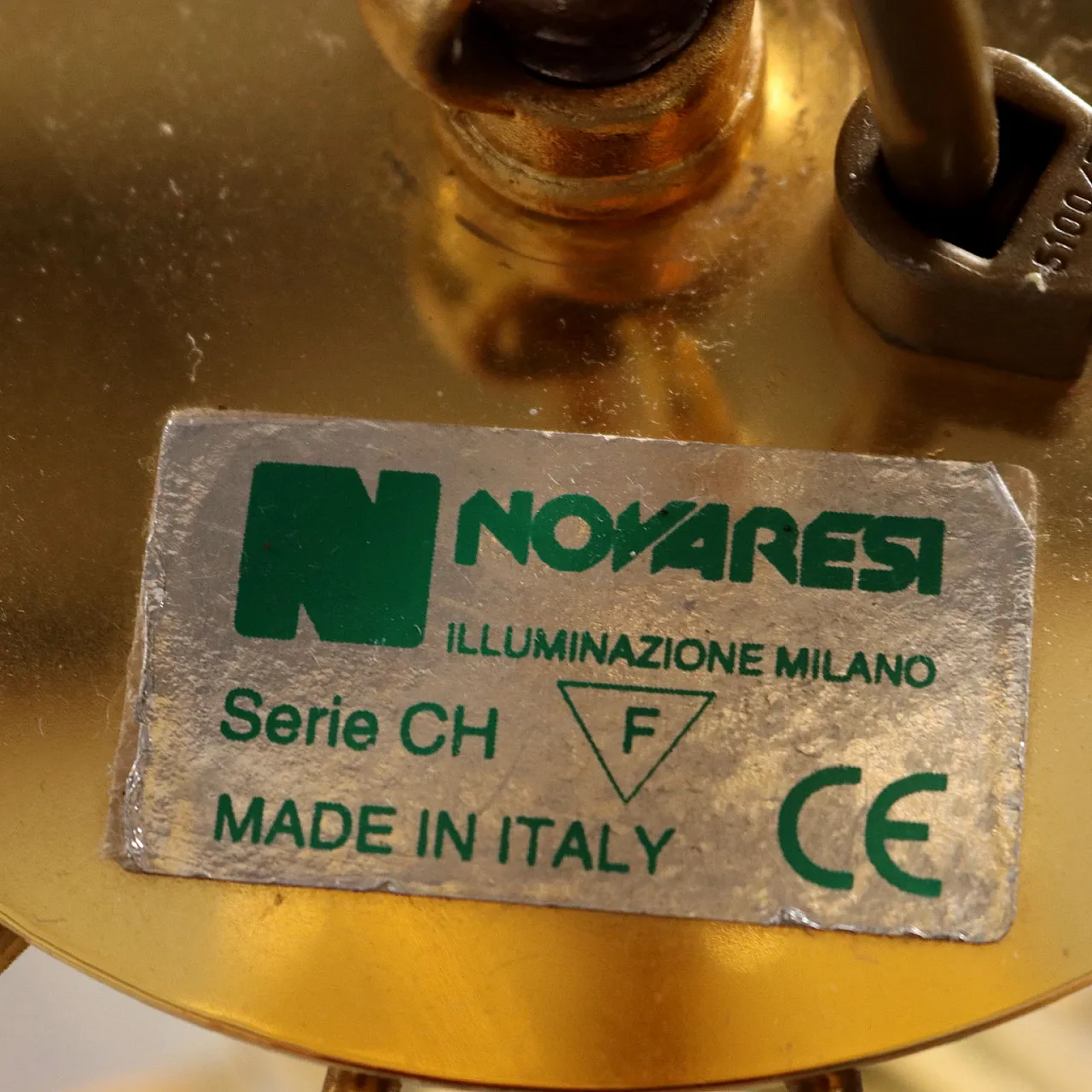 Pair of lamps in gold-plated metal and Murano glass, 20th century 8