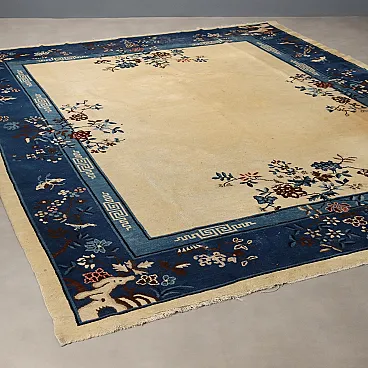 Tappeto Pechino in cotone e lana finemente annodato, '900