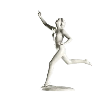 Scultura in porcellana di Kurt Steiner per Schaubach, anni '30