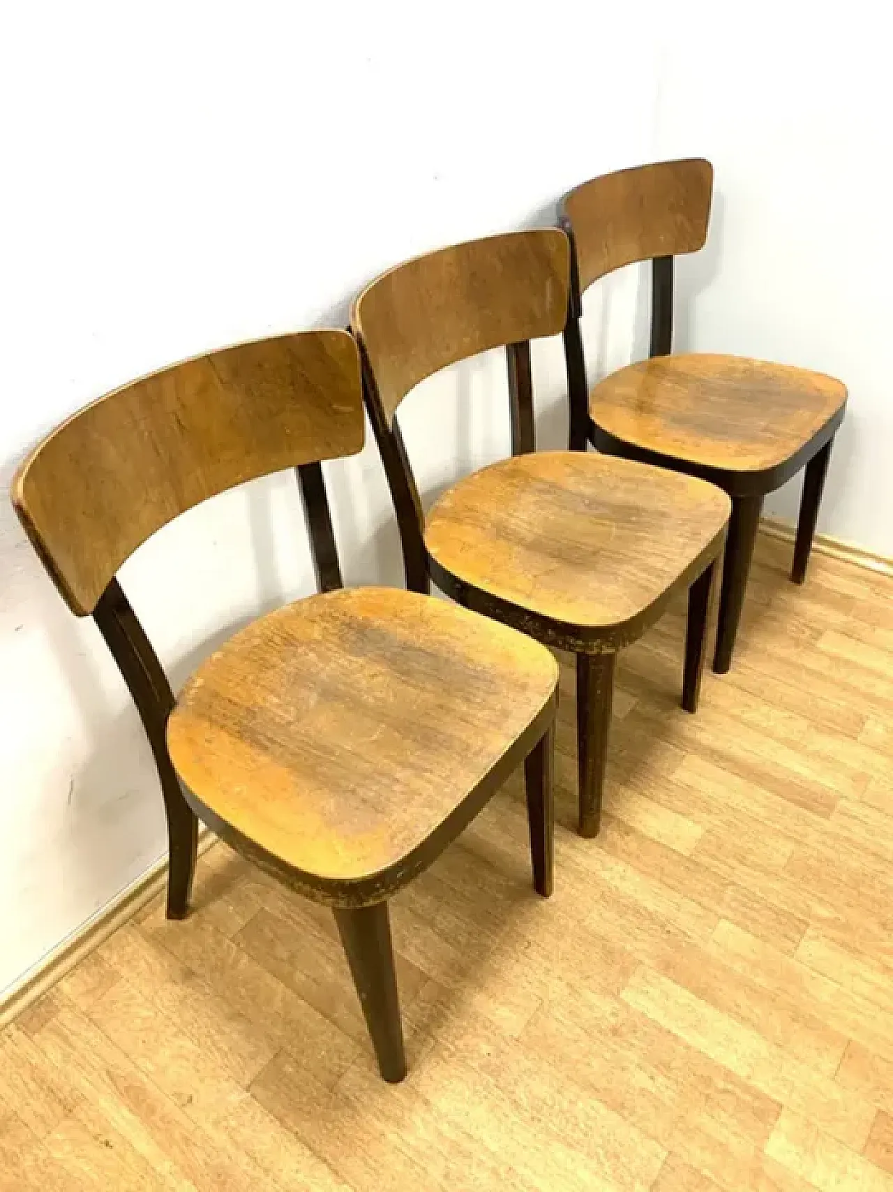 3 Sedie retrò, Thonet, anni '50 6