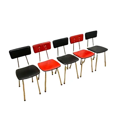 5 sedie retrò, anni '70