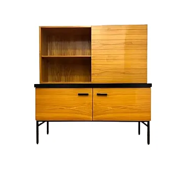 Cassettiera retrò con prolunga, anni '60