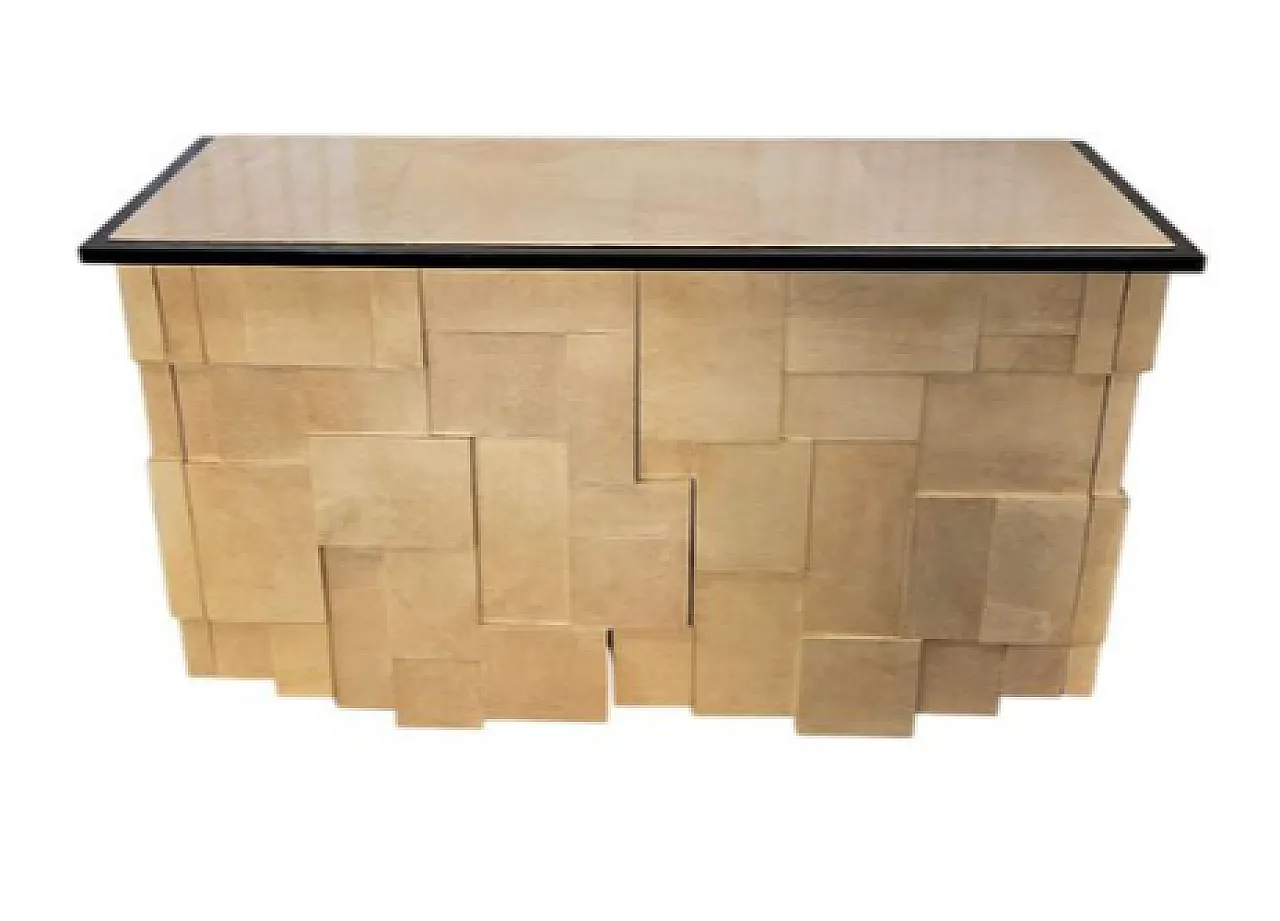 Credenza a due ante in pergamena, '900 2