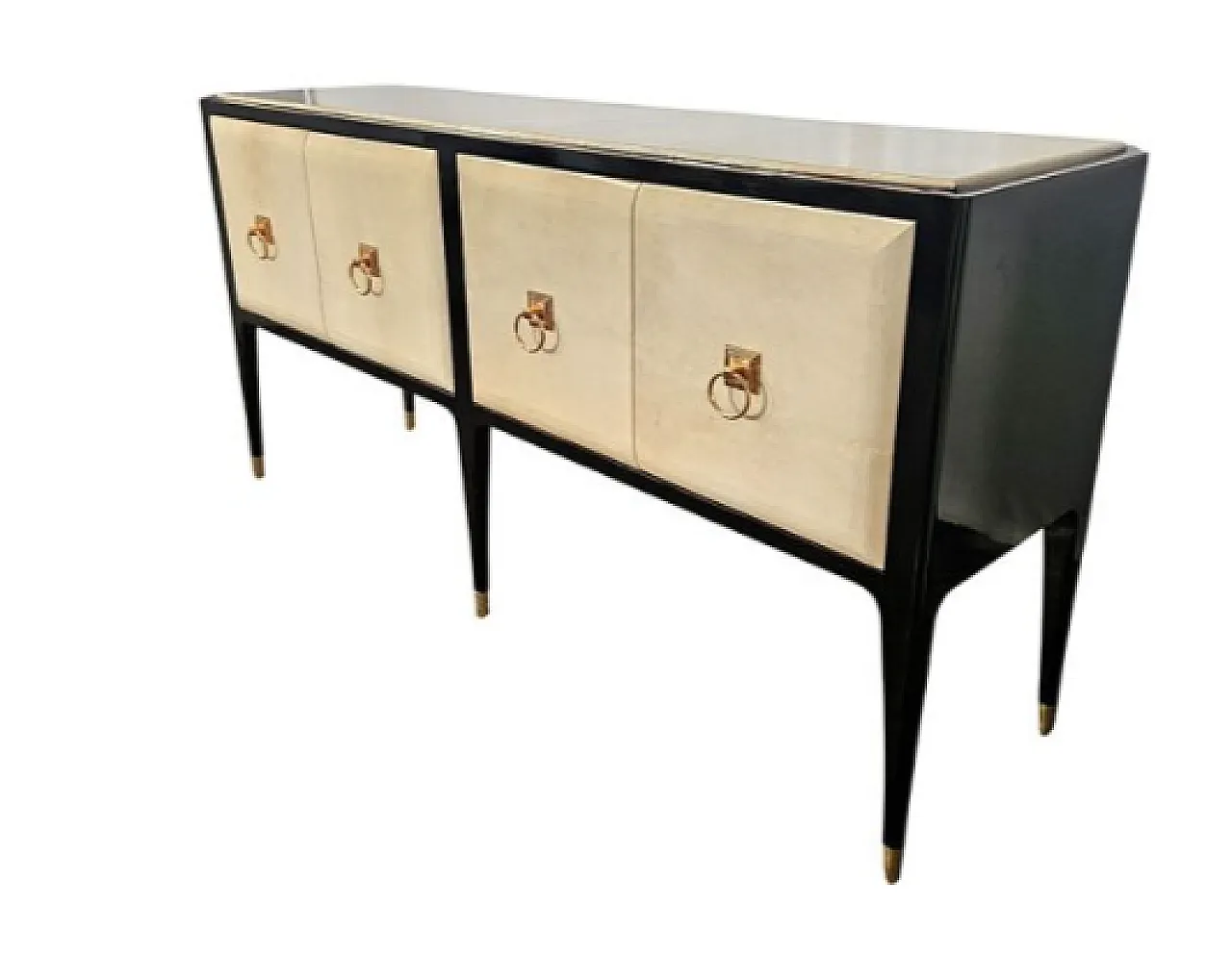 Credenza a quattro ante in pergamena, '900 3
