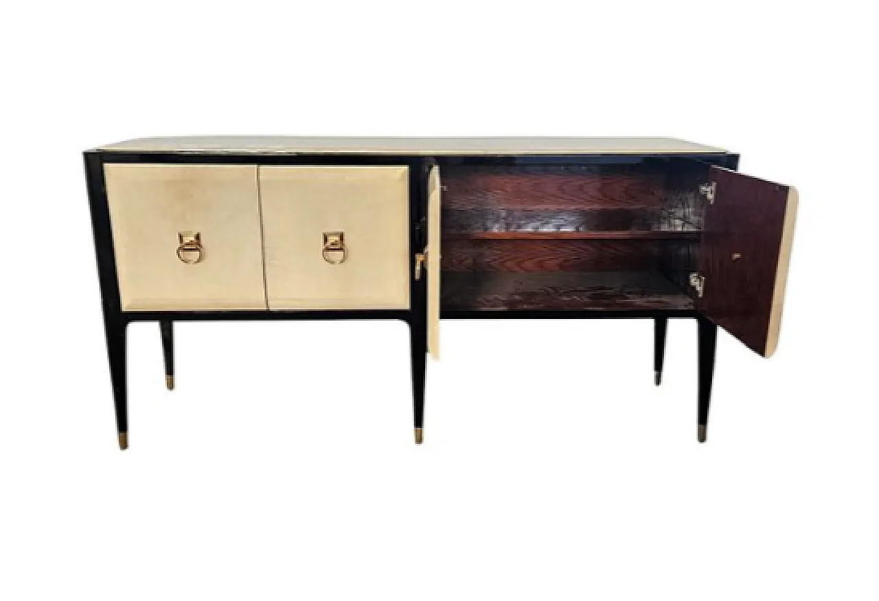 Credenza a quattro ante in pergamena, '900 4