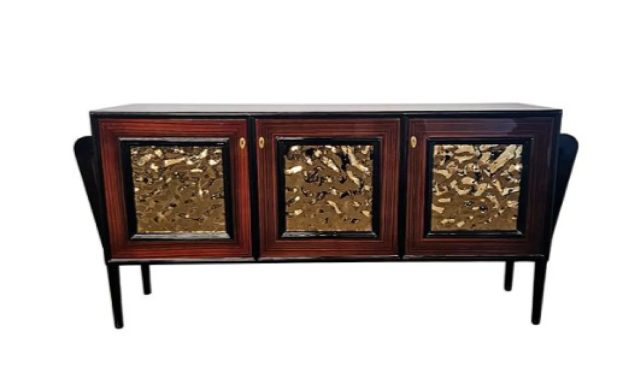 Credenza a 3 ante in legno realizzata a mano, '900 1