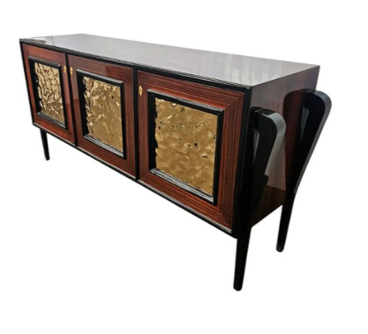 Credenza a 3 ante in legno realizzata a mano, '900 4