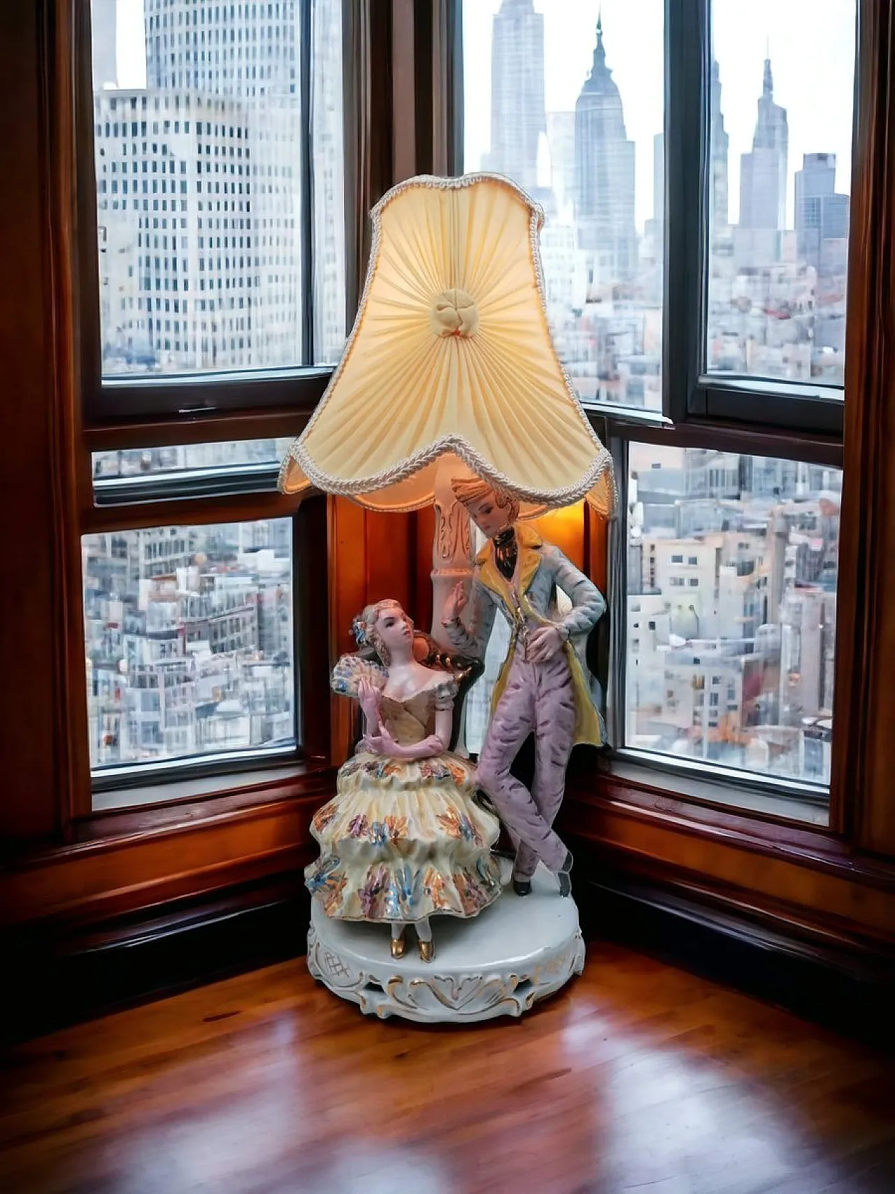 Lampada da tavolo in ceramica, anni '50 1