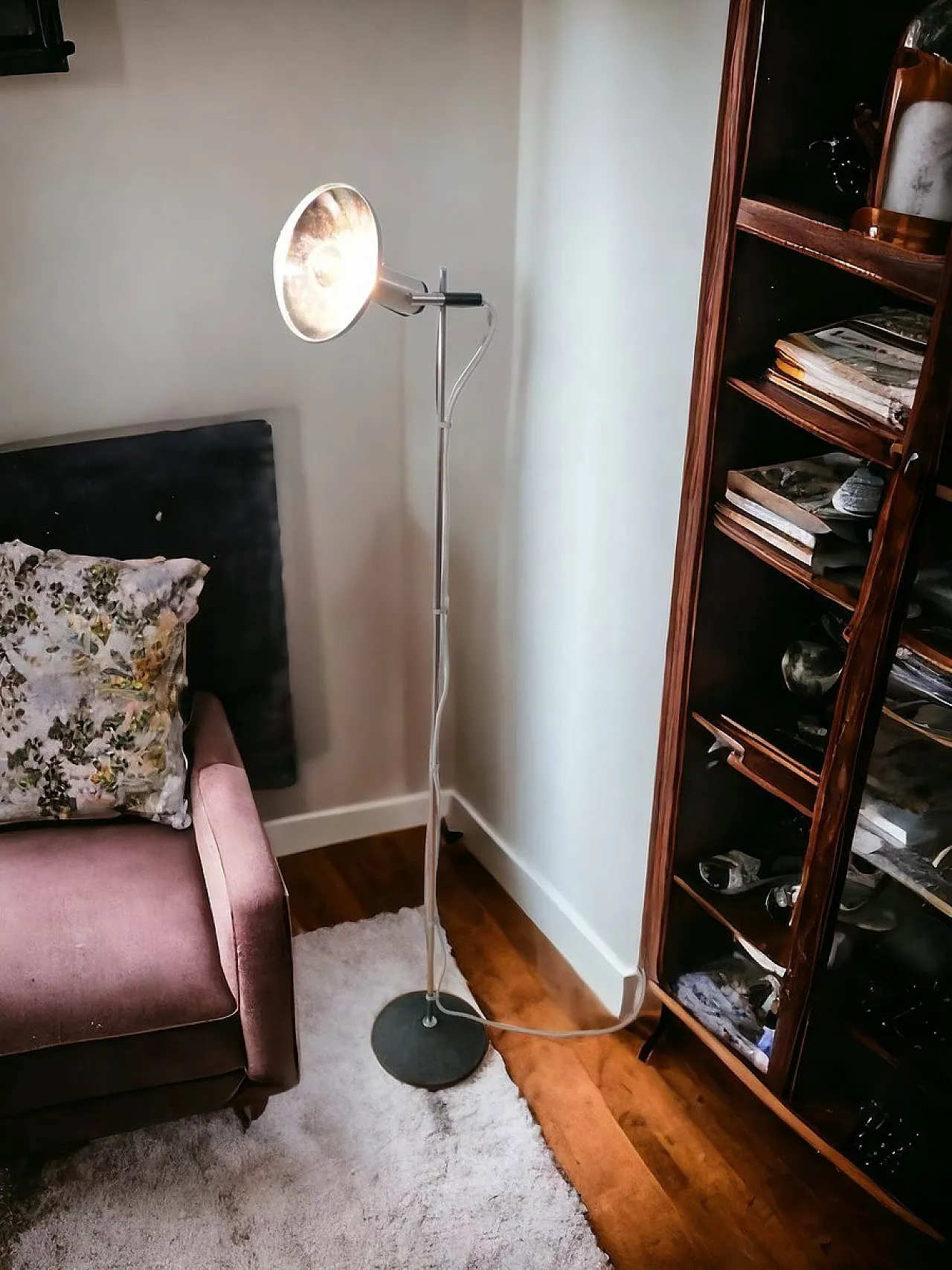 Lampada da terra industriale, anni '70 1