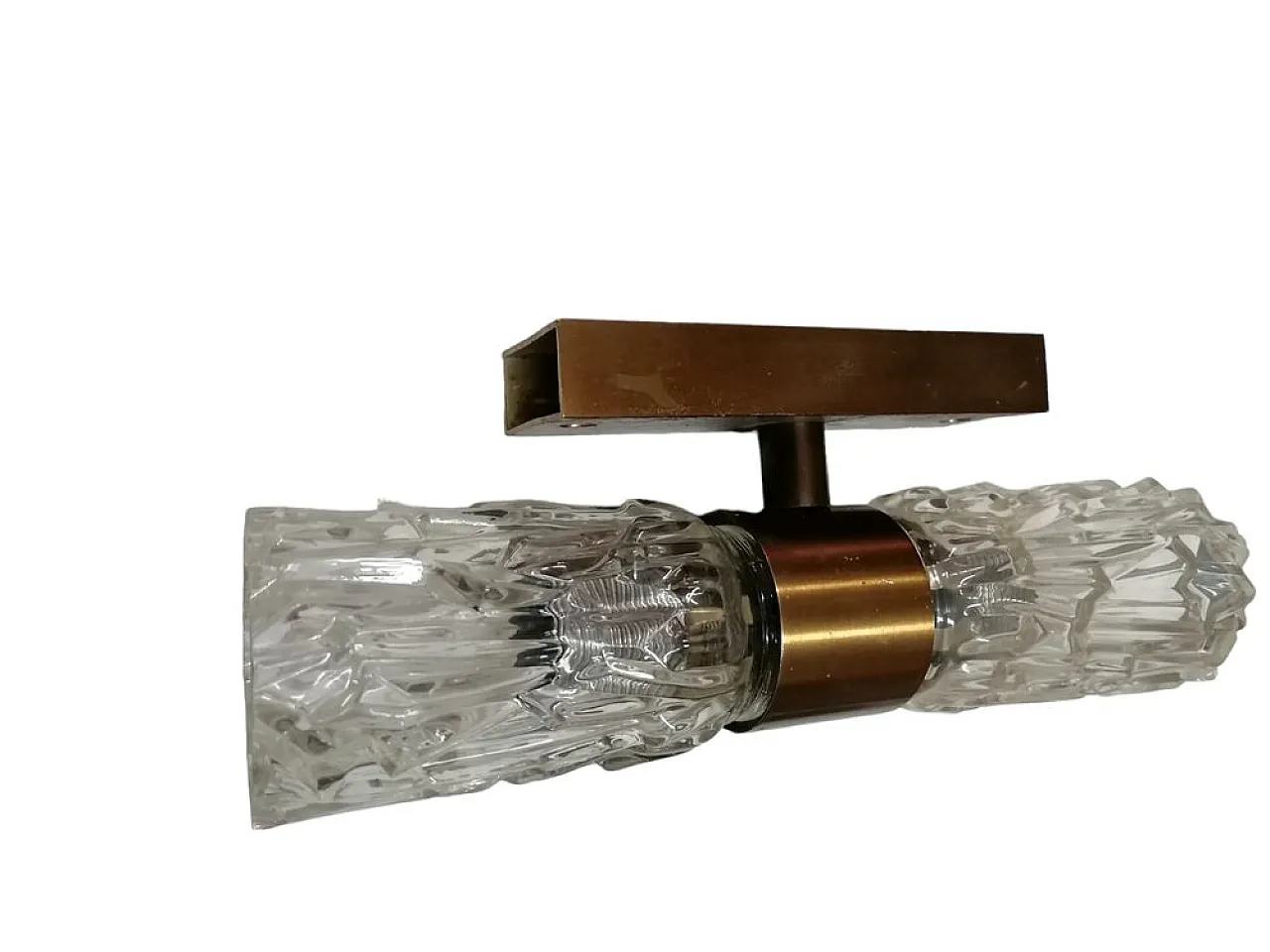 Coppia di applique in vetro sfaccettato, anni '50 6