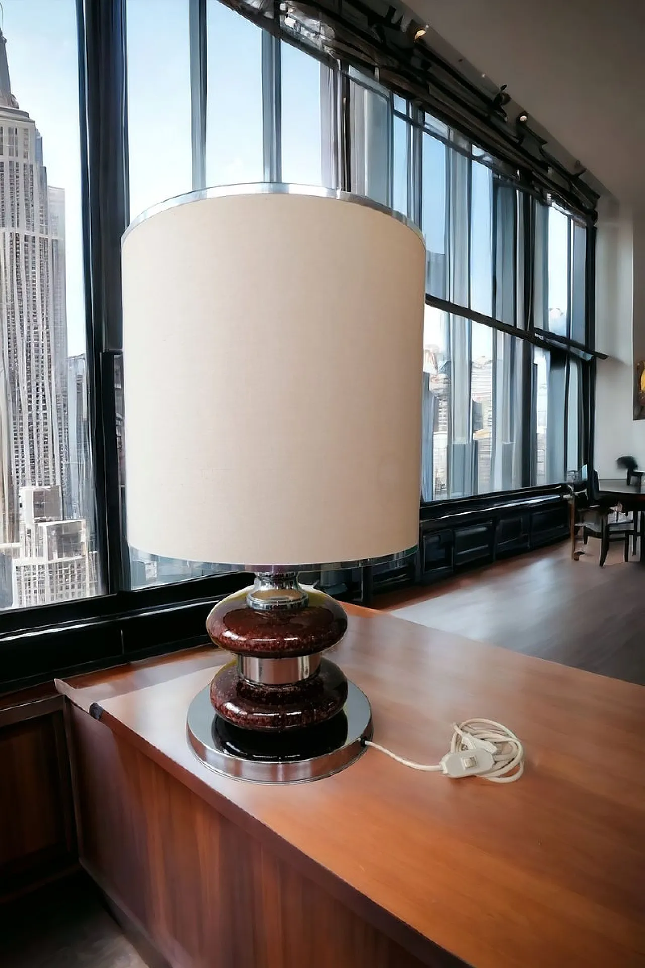 Lampada da tavolo Space Age in ceramica, anni '70 1