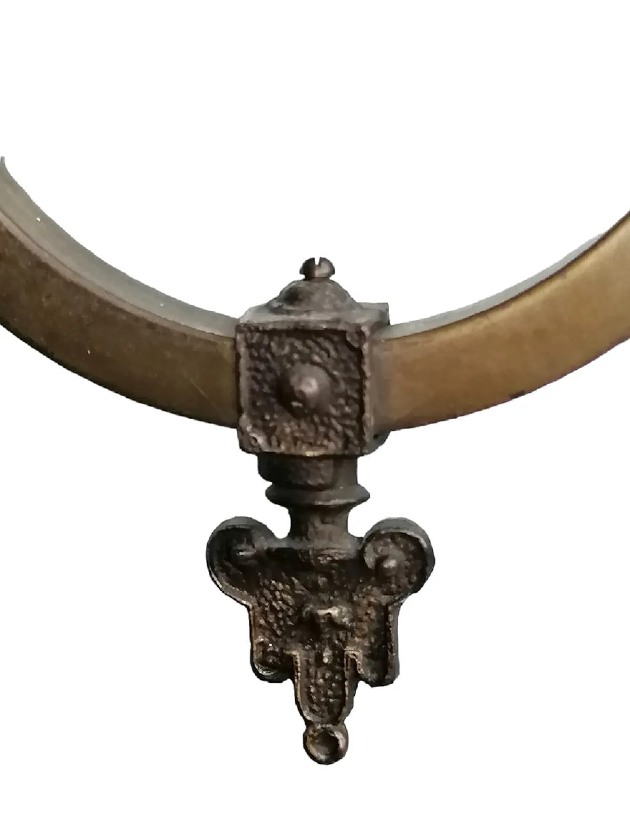 Lampada da parete a 2 braccia in ottone e punti luce a tulipano, '800 6