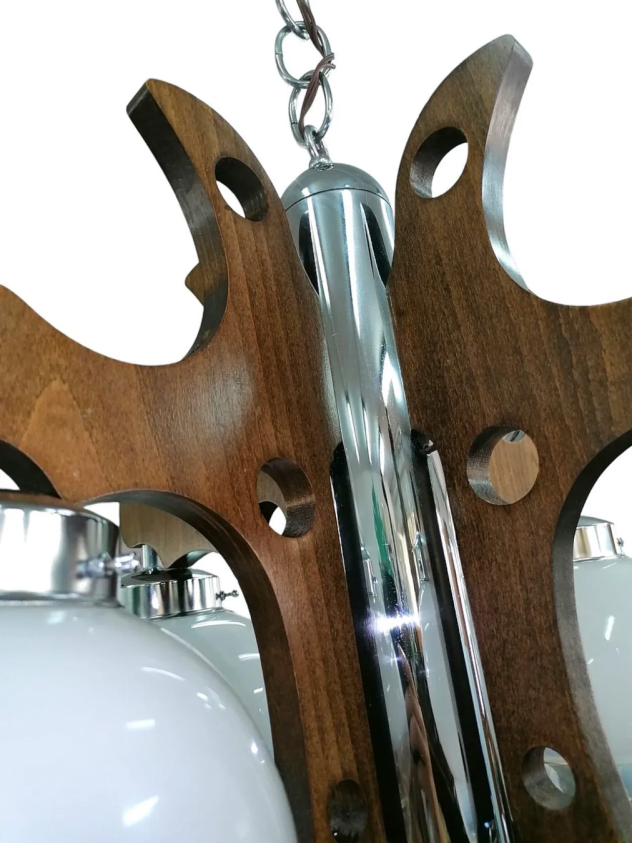 Lampadario in vetro di Murano di Mazzega, anni '60 4