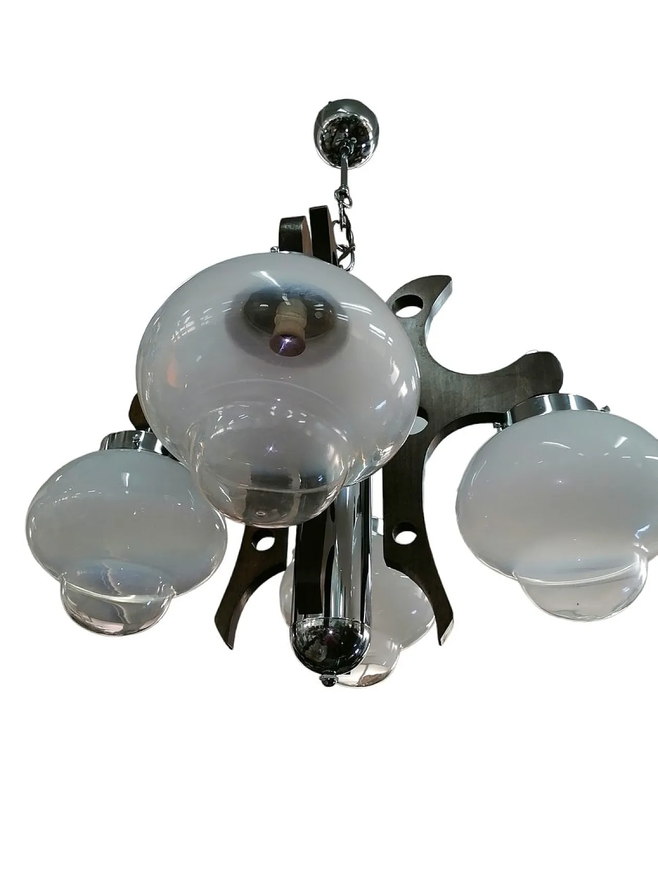 Lampadario in vetro di Murano di Mazzega, anni '60 5