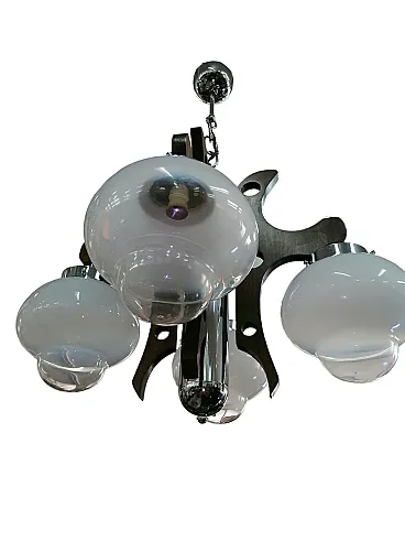 Lampadario in vetro di Murano di Mazzega, anni '60