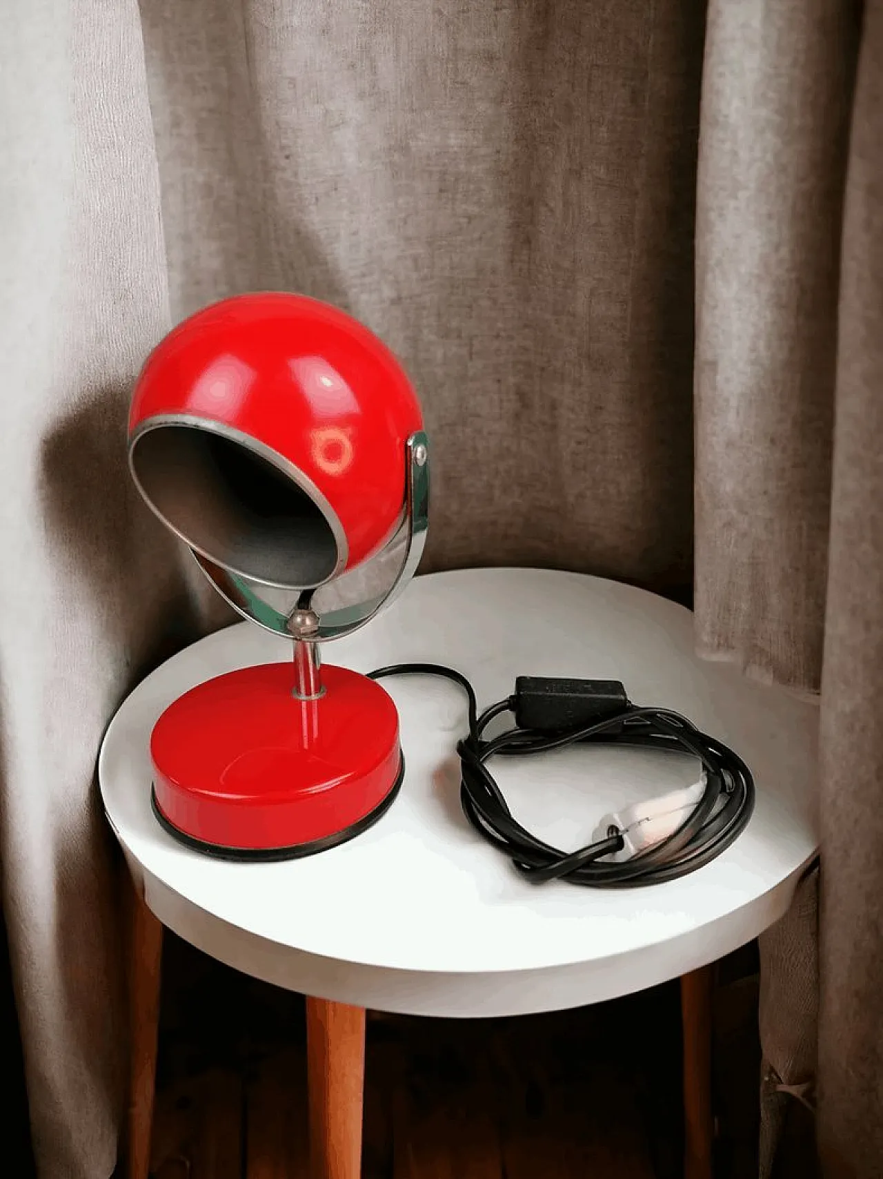 Lampada da tavolo Space Age Eyeball di Veneta Lumi, anni '70 1