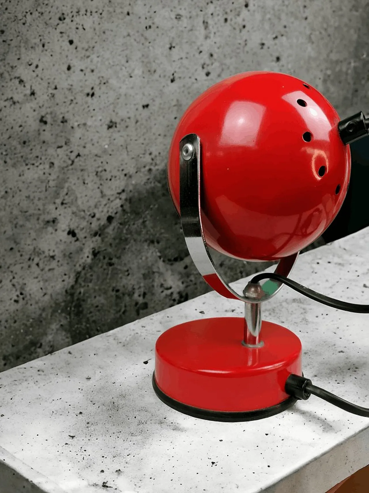 Lampada da tavolo Space Age Eyeball di Veneta Lumi, anni '70 3