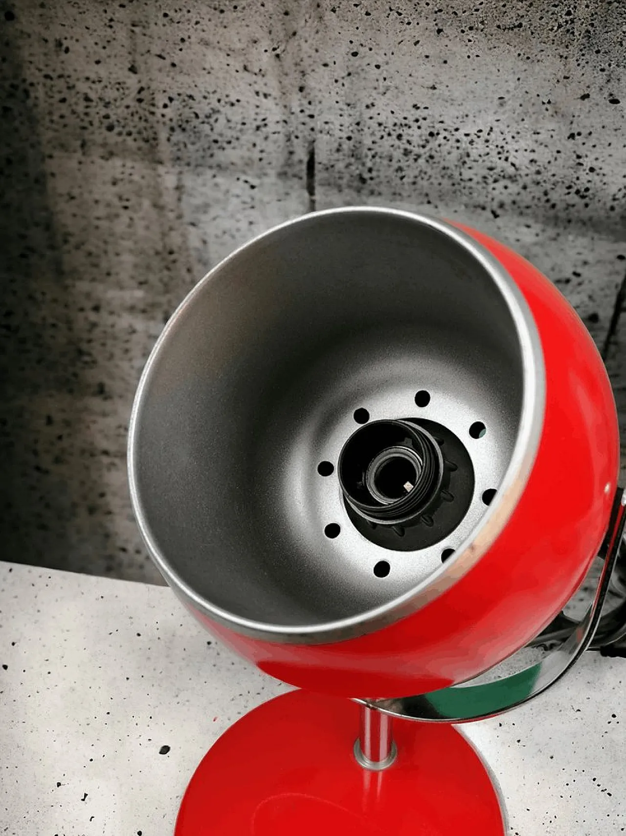 Lampada da tavolo Space Age Eyeball di Veneta Lumi, anni '70 5