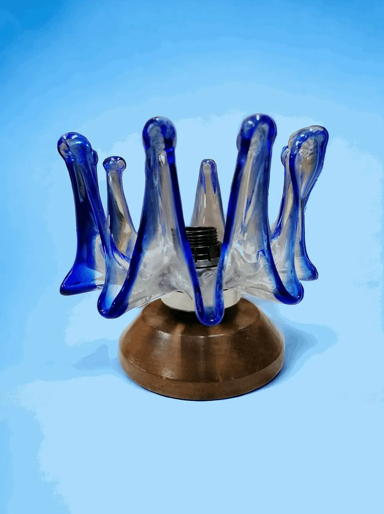 Lampada da tavolo in vetro di Murano, anni '70 1