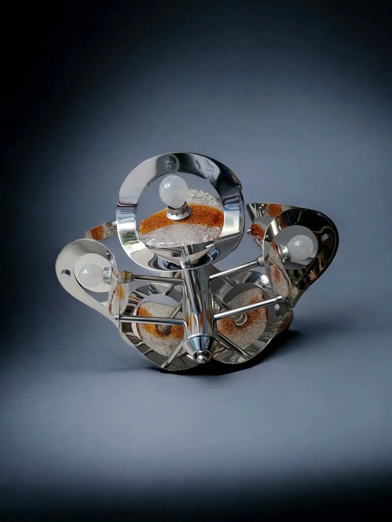 Lampada Space Age in vetro di Murano, anni '70 2