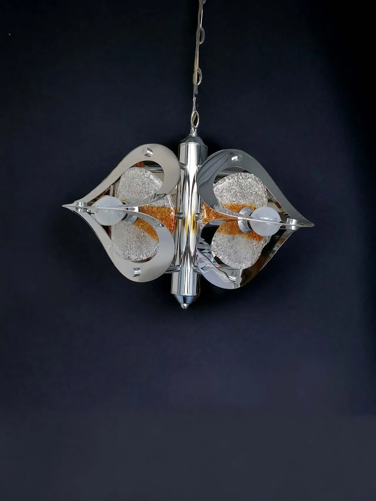 Lampada Space Age in vetro di Murano, anni '70 4