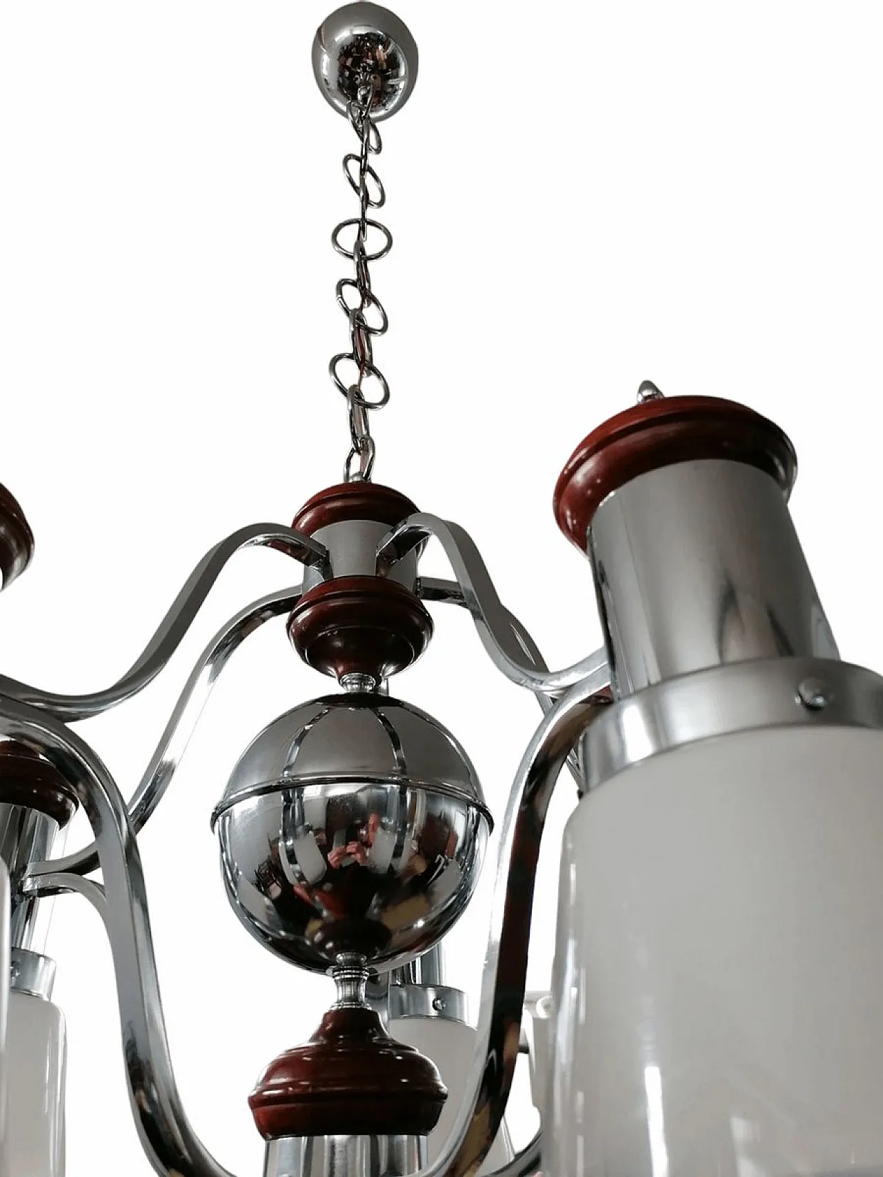 Lampadario in vetro di Murano Space Age a 5 luci di Mazzega, anni '70 5