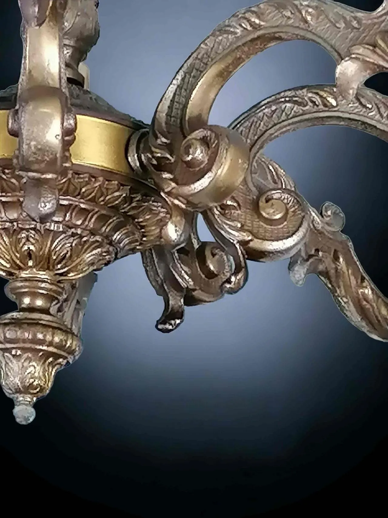 Lampadario in Bronzo a 12 Luci, anni '20 2