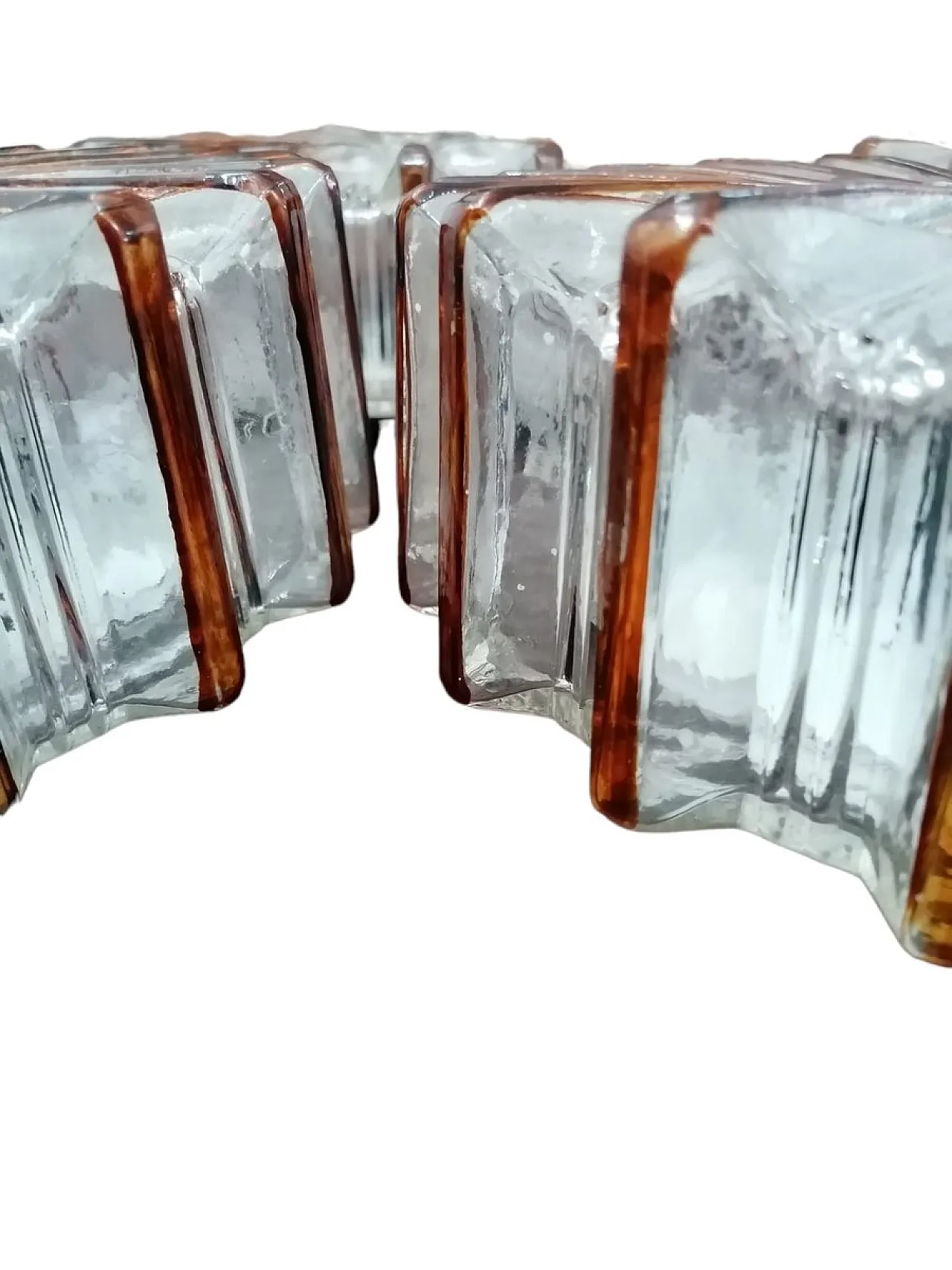 Lampada da parete strutturata di Glashütte Limburg, anni '50 4