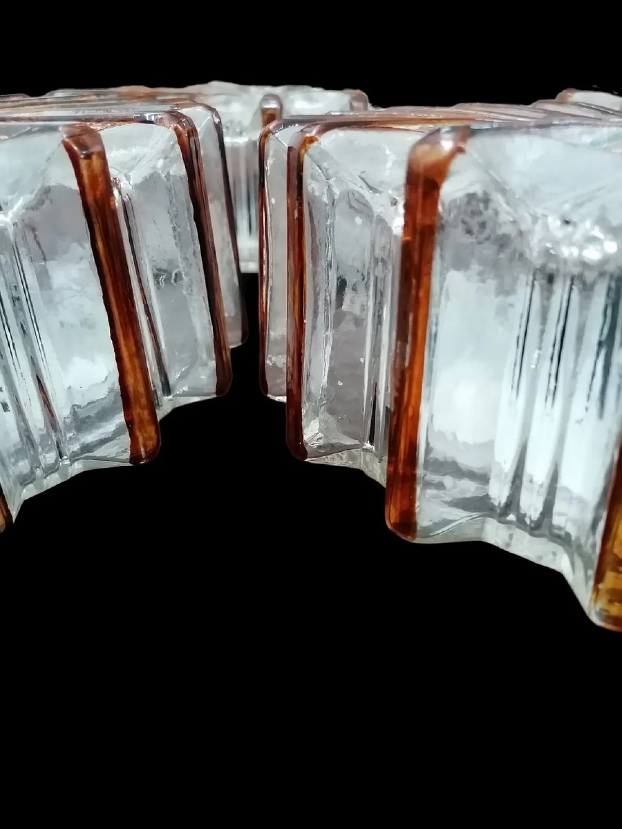 Lampada da parete strutturata di Glashütte Limburg, anni '50 6