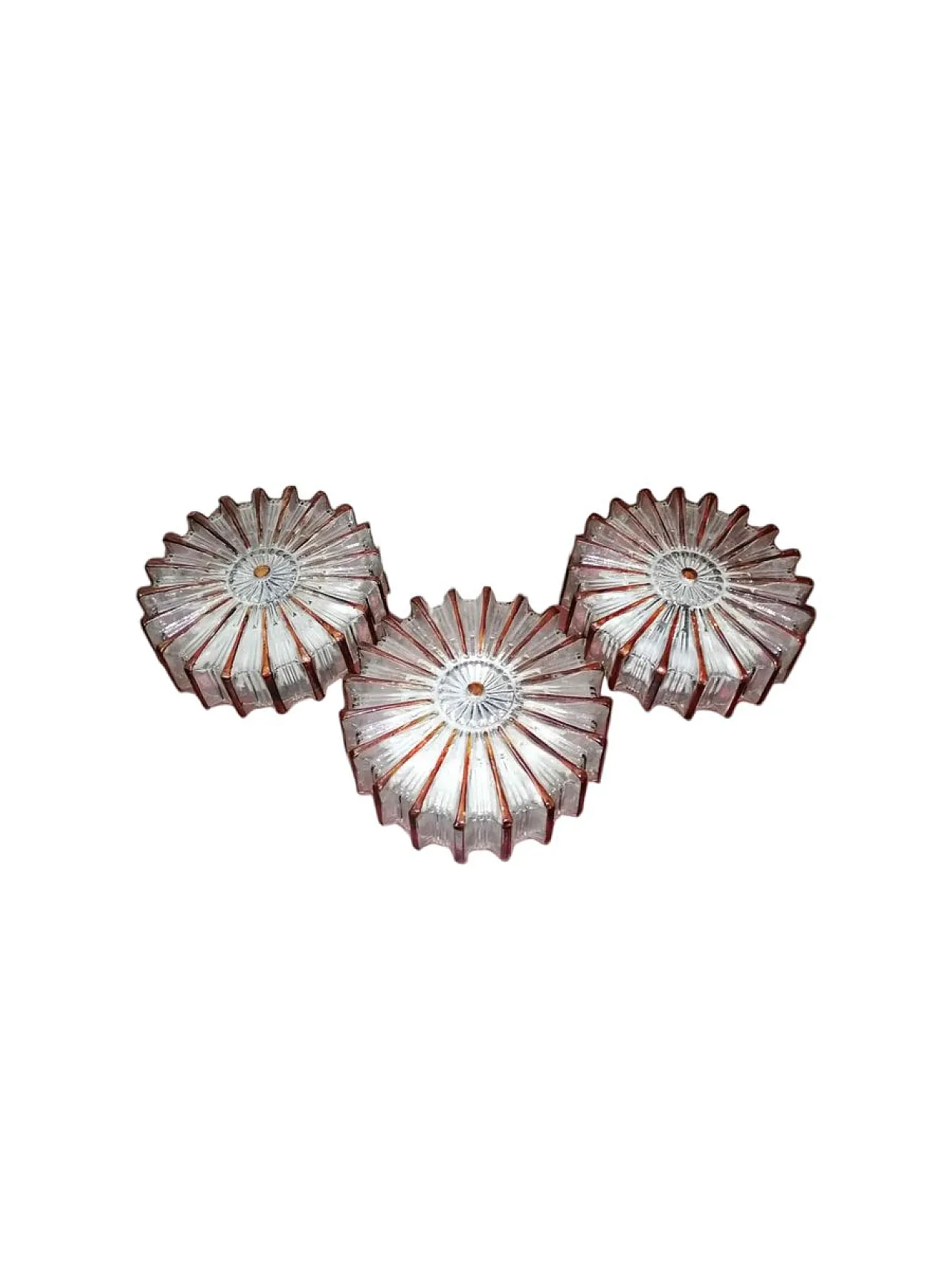 Lampada da parete strutturata di Glashütte Limburg, anni '50 7