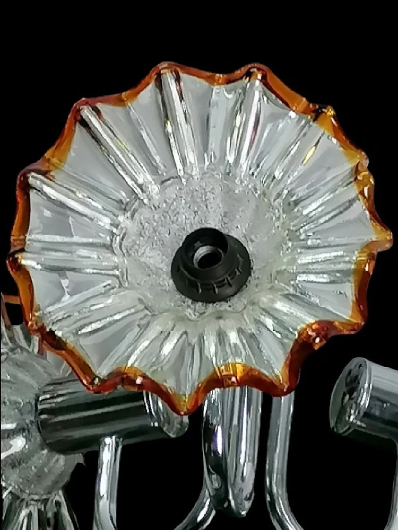 Lampadario di Murano di Mazzega, anni '70 3