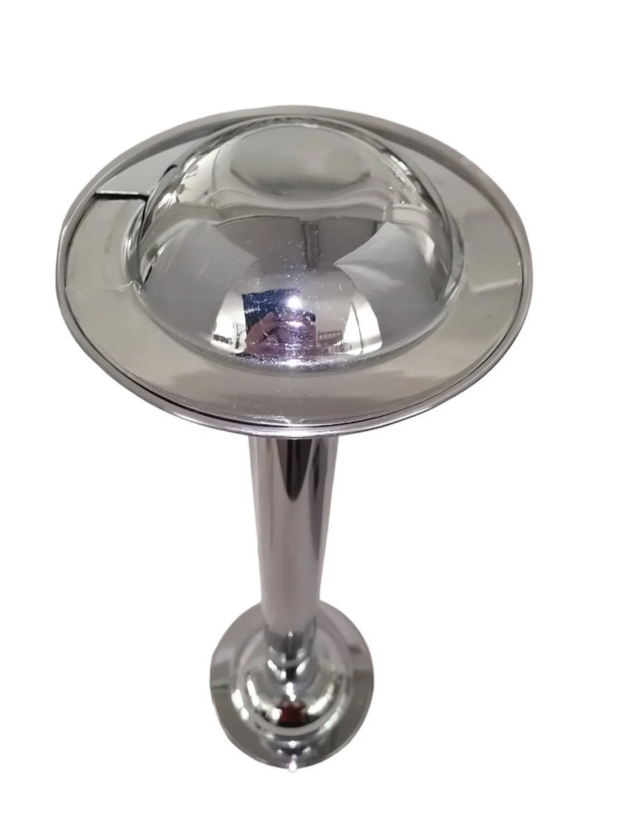 Space Age Steel Ashtray UFO Model Molto Raro, 1970s 1