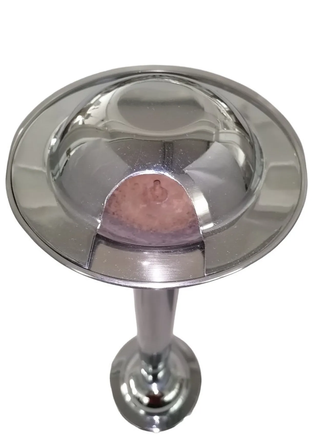 Space Age Steel Ashtray UFO Model Molto Raro, 1970s 5