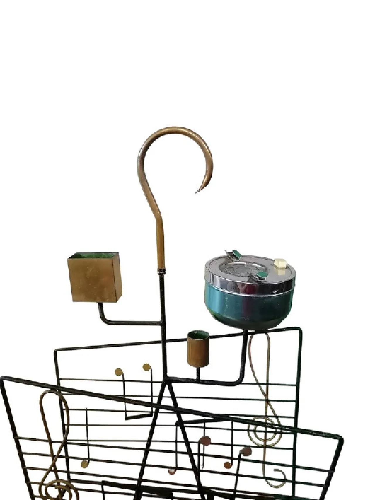 Ashtray and Magazine Rack with Musical Notes, 1950s 3