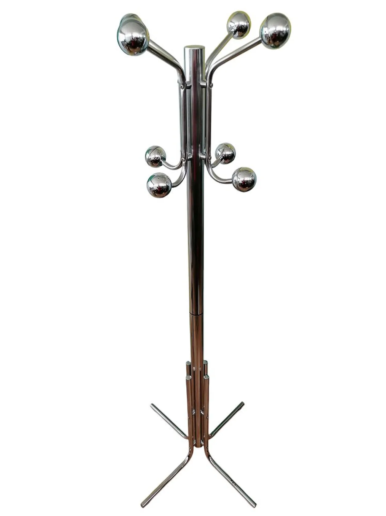 Appendiabiti Space Age in acciaio, anni '70 1