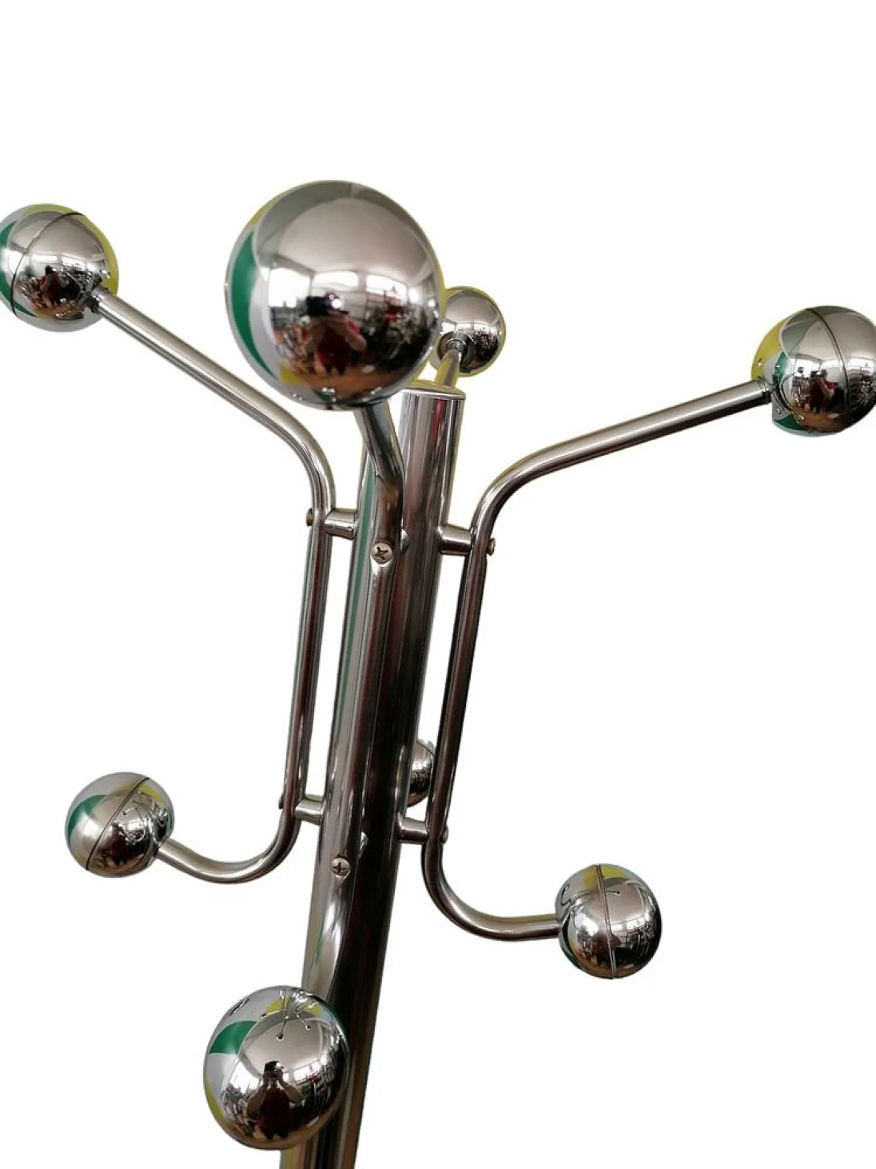 Appendiabiti Space Age in acciaio, anni '70 4