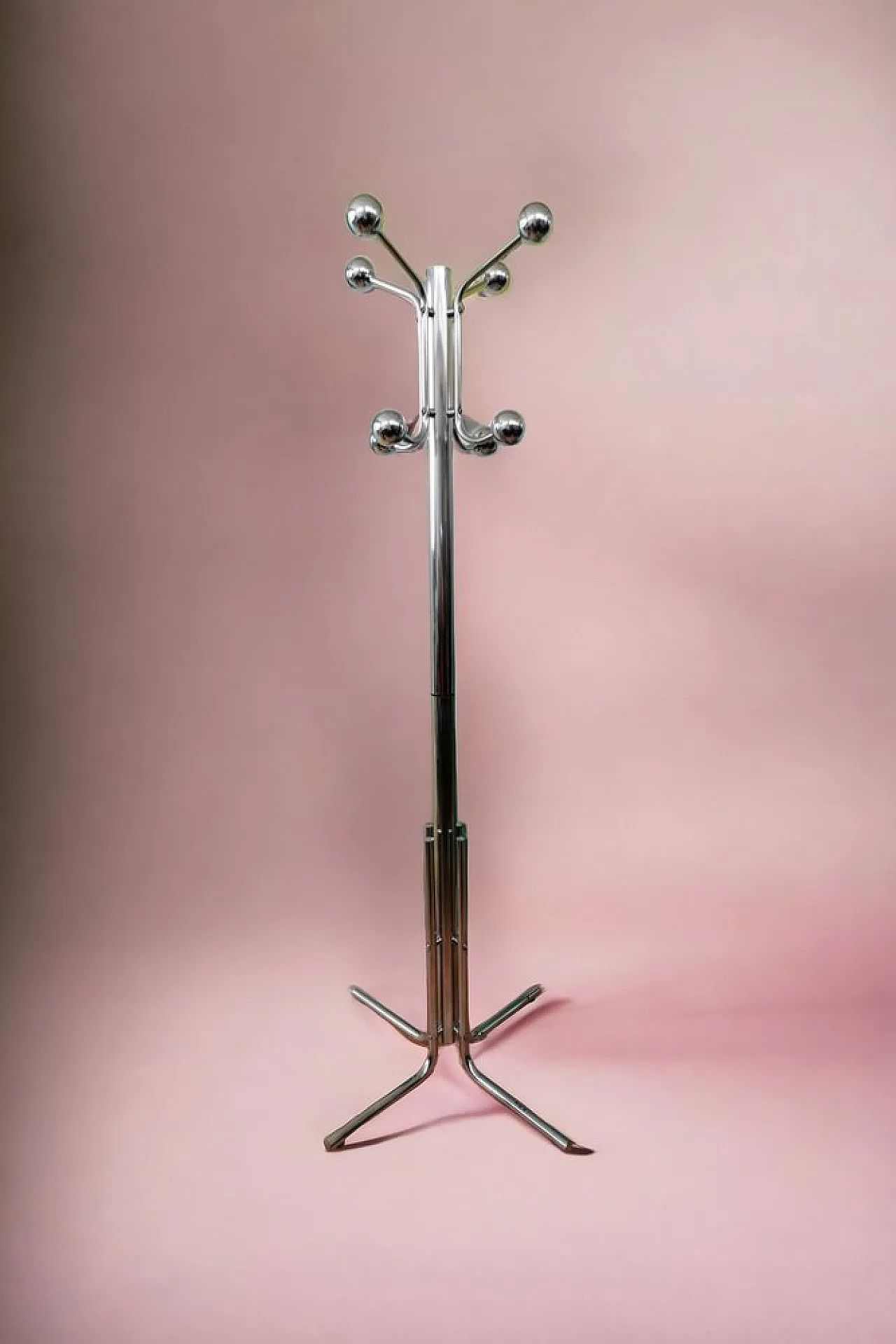 Appendiabiti Space Age in acciaio, anni '70 5