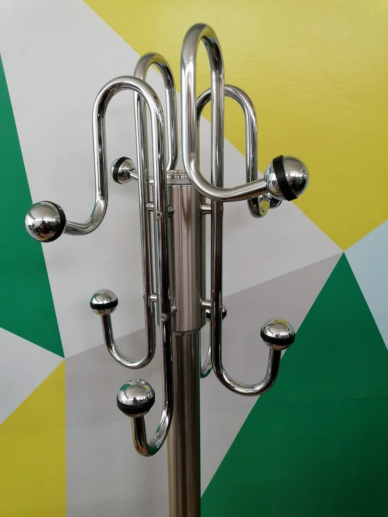 Appendiabiti Space Age in acciaio, anni '70 3