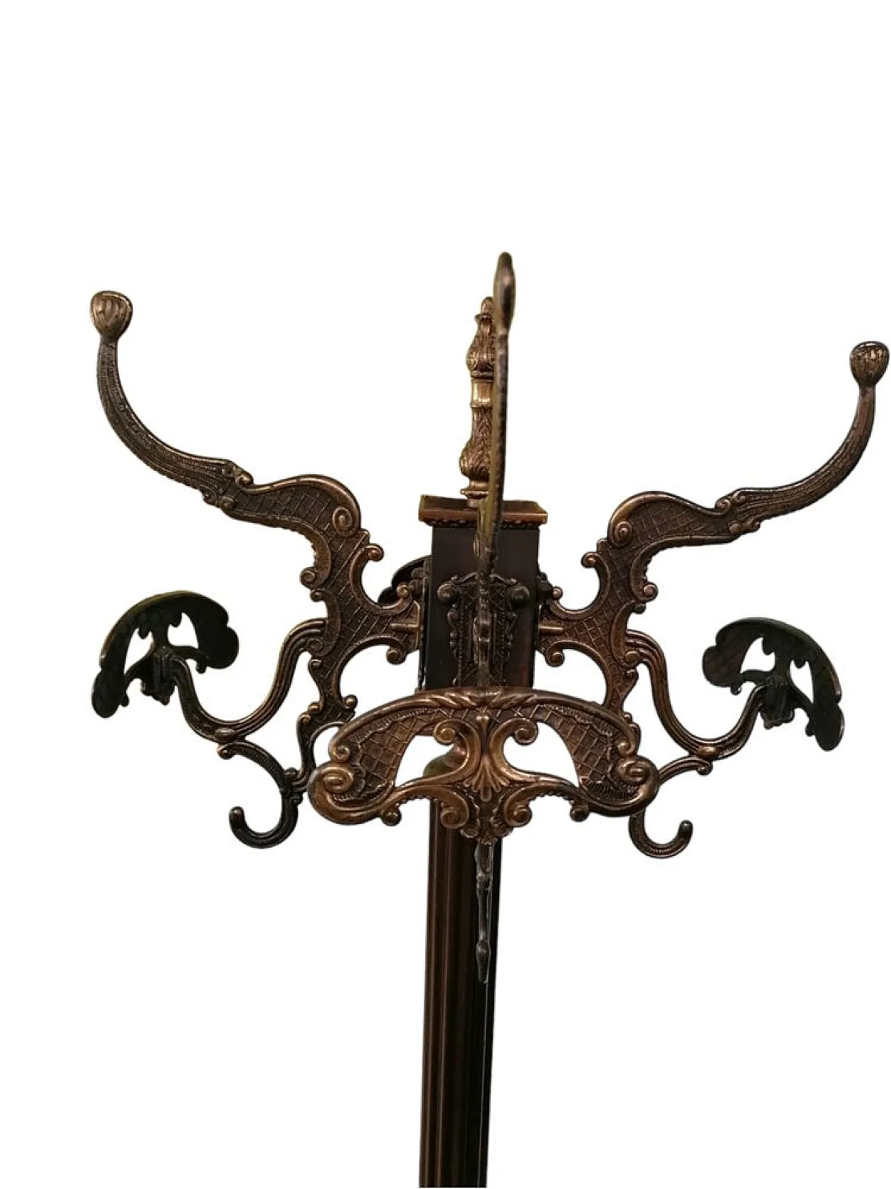 Coppia di appendiabiti in bronzo e ottone, anni '40 7