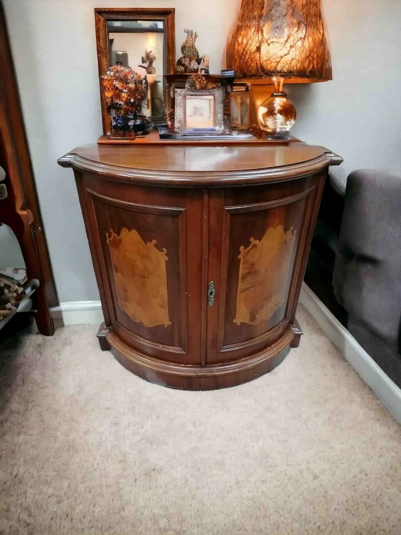 Credenza mobile da ingresso intarsiata, 1890 1
