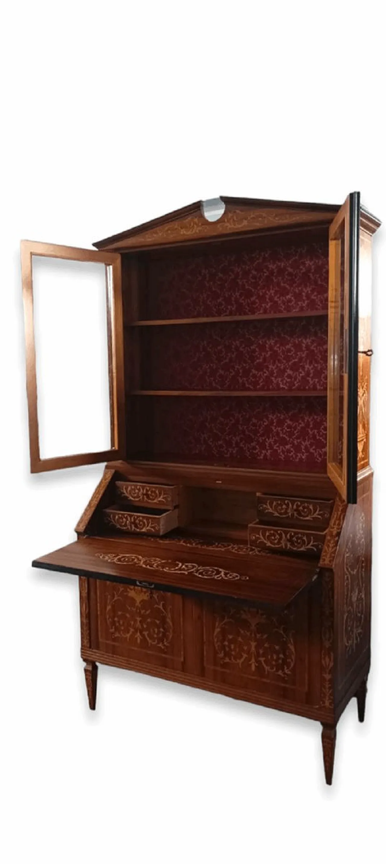 Vetrina Carlo X con scrivania pieghevole, 1890 3