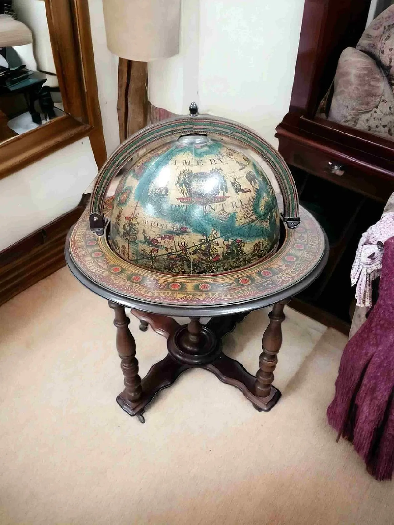 Mappamondo bar mobile, anni '70 1