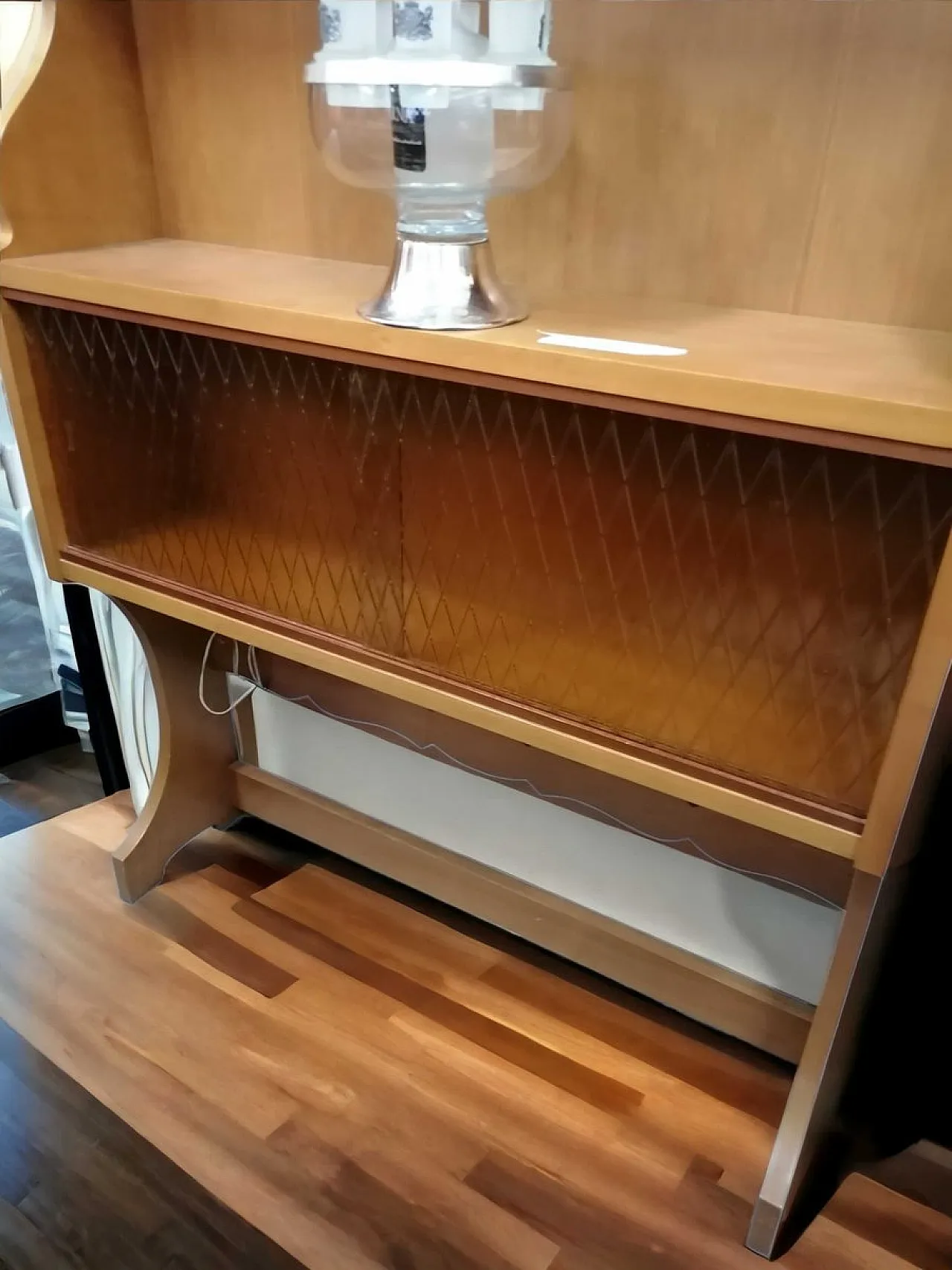 Mobile bar rustico con 2 sgabelli, anni '60 4