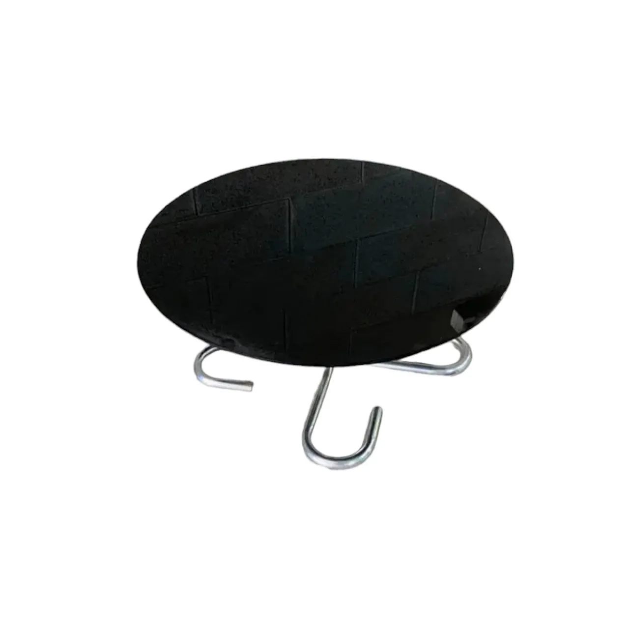 Tavolino Basso con Struttura Cromata, Vetro Rotondo Fumé nello stile di Giotto Stoppino, anni '70 2